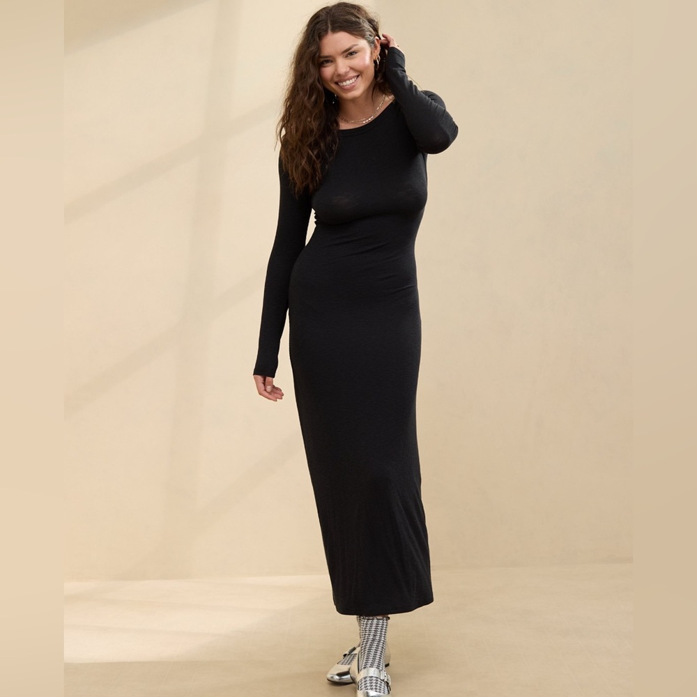 Aerie Bodycon Low Back Maxi Dress